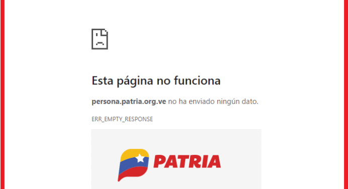 ¡URGENTE! Sistema Patria CAÍDO HOY 15 agosto: Usuarios NO pueden ingresar durante pago de bono