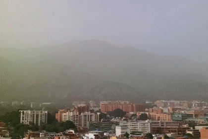 Polvo del Sahara limita la nubosidad en gran parte de Venezuela