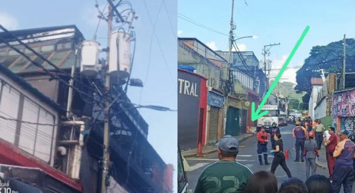 Abuela y su nieto mueren electrocutados en Baruta tras soltarse un cable de alta tensión