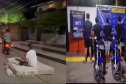 Detenidos motorizados en Margarita por realizar acrobacias peligrosas con un colchón
