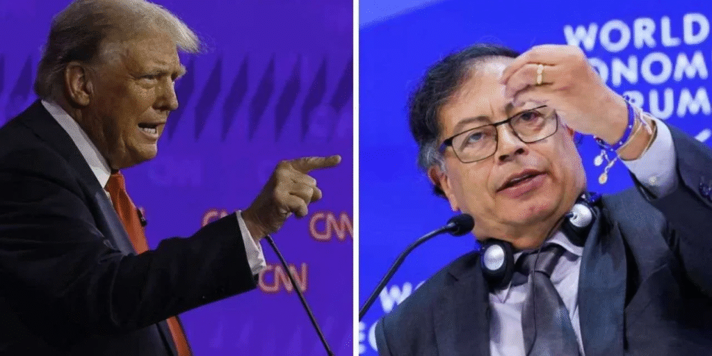 Petro arremete contra Trump: «No me amenace, aquí lo espero»