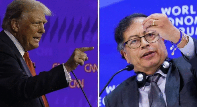 Petro arremete contra Trump: «No me amenace, aquí lo espero»
