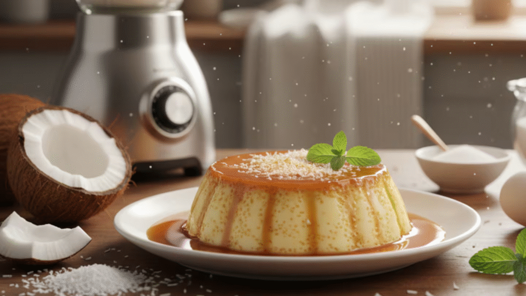 Flan de Coco Saludable en la Licuadora: Receta Rápida con 3 Ingredientes