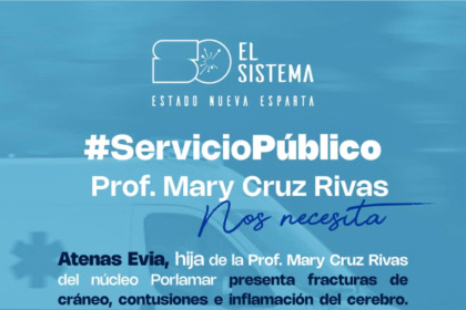 Margarita: Piden ayuda para profesora del sistema de orquesta
