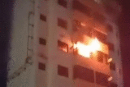 Incendio en edificio en Porlamar