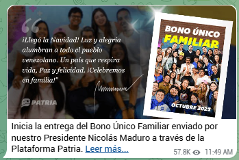 Activa un bono para estos usuarios del Carnet de la Patria