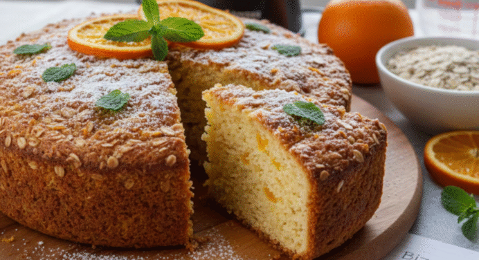 Cómo preparar un delicioso bizcocho de avena y naranja light en la licuadora