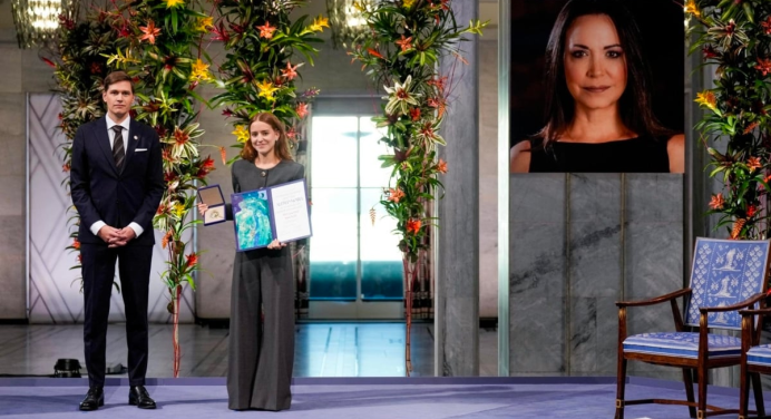 Así Fue la Ceremonia del Nobel de la Paz 2025 Entregado a María Corina (VIDEO)