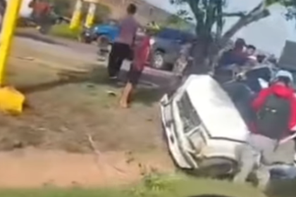 Accidente deja un herido a la altura de Macho Muerto este Martes