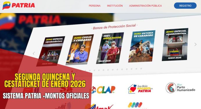 Segunda quincena y Cestaticket de Enero 2026: Montos Oficiales y detalles del pago