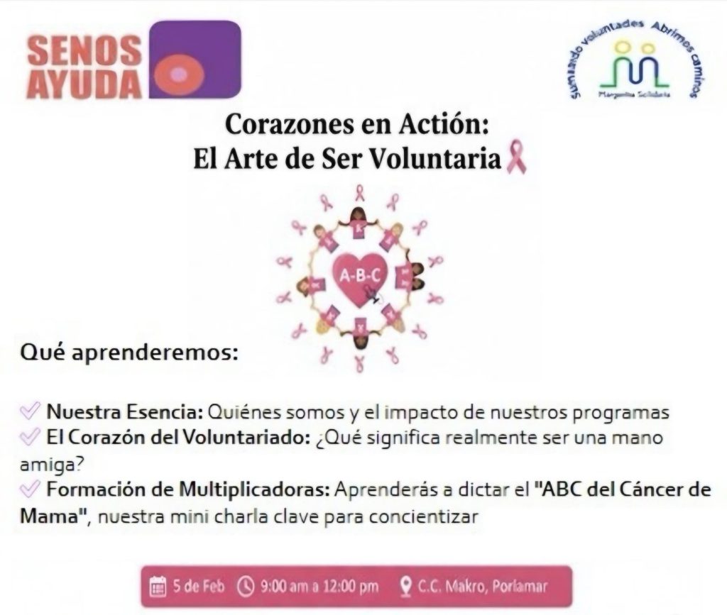 Senos Ayuda busca ampliar su voluntariado