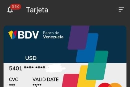 Banco de Venezuela activó Tarjeta Internacional Virtual