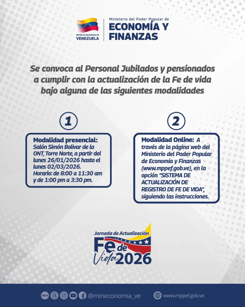  Fe de Vida del MPPEF | Foto oficial