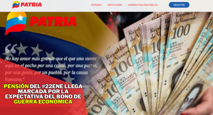 Pensión IVSS del #22Ene llega marcada por la expectativa del bono de Guerra Económica