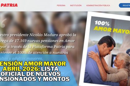 Pensión Amor Mayor Abril 2026: Lista oficial de nuevos pensionados y montos