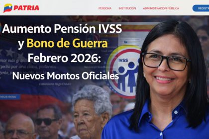 Aumento Pensión IVSS y Bono de Guerra Febrero 2026: Nuevos Montos Oficiales