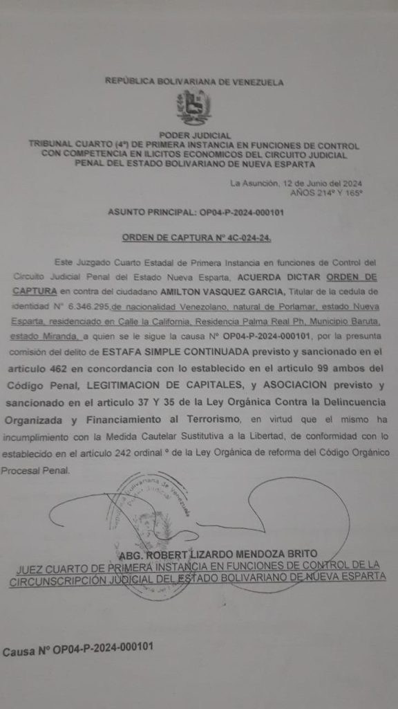 Bajo Ley de Amnistía liberan a detenido por estafa, legitimación de capitales y asociación