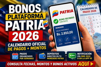 bonos plataforma patria 2026 calendario pagos montos
