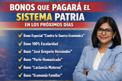 Bonos que pagará el Sistema Patria en los próximos días