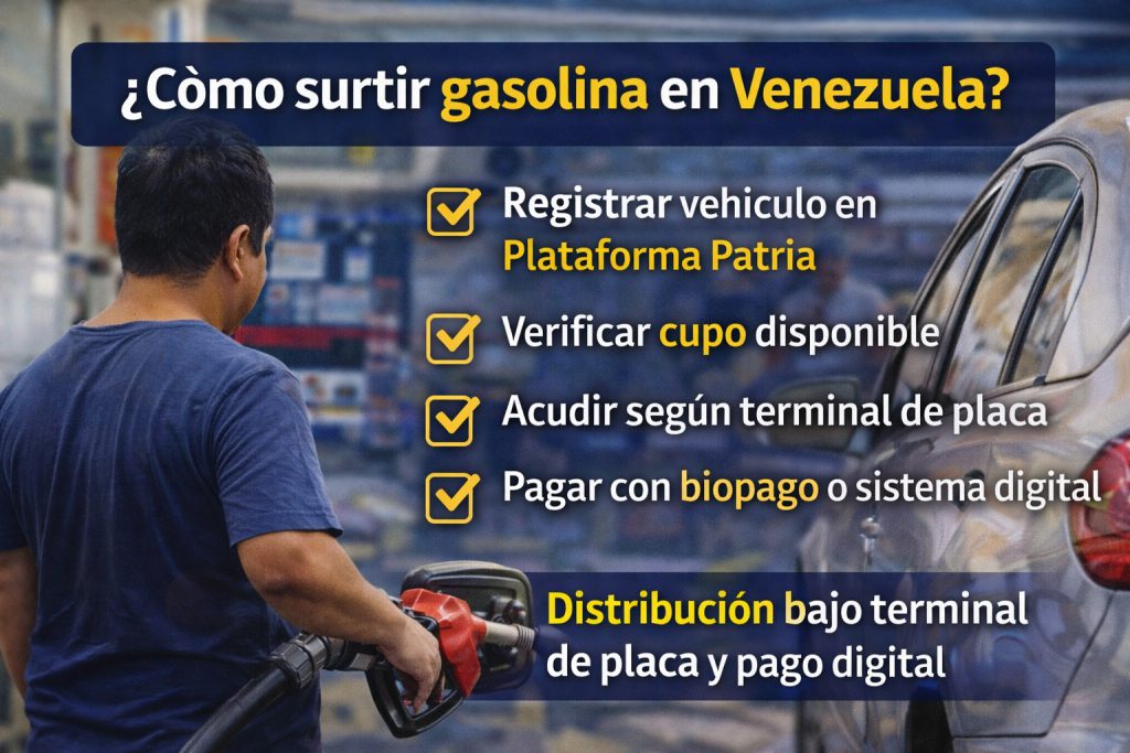 surtir gasolina Venezuela abril 2026 estaciones servicio