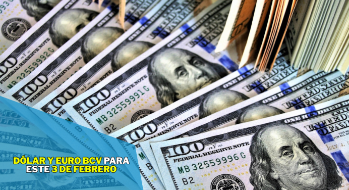 Dólar y euro BCV para este 3 de febrero