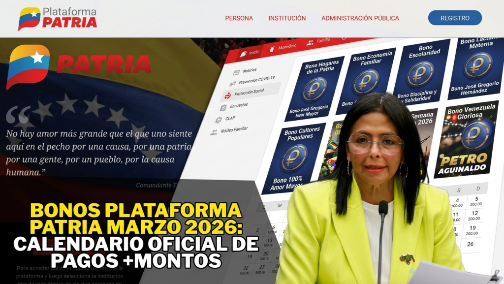 Bonos Plataforma Patria Marzo 2026: Calendario Oficial de pagos +Montos