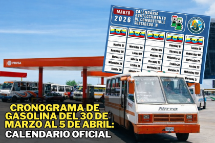 Cronograma de Gasolina del 30 de marzo al 5 de abril: Calendario Oficial