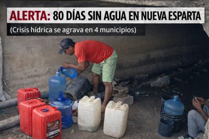 Alerta: 80 días sin agua en Nueva Esparta (Crisis hídrica se agrava en 4 municipios)