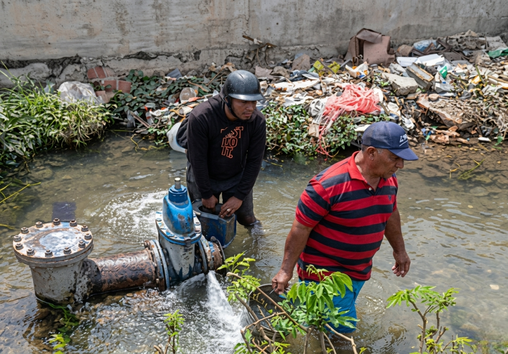Vecinos de García recurren a toma clandestina para surtirse de agua, luego de 70 días de extrema sequía