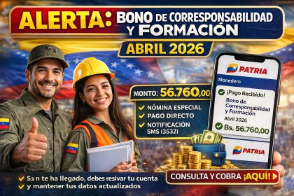 bono corresponsabilidad formación abril 2026 monto patria