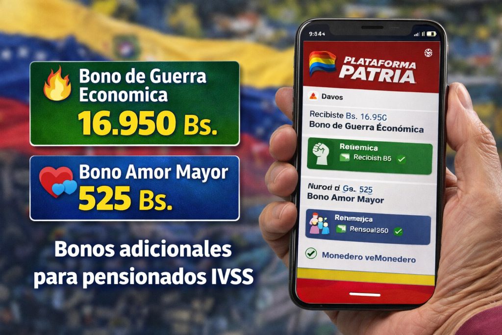 bonos pensionados ivss abril 2026 guerra económica amor mayor
