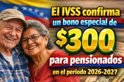 ¿El IVSS dará un bono especial de $300 para pensionados en el período 2026-2027?