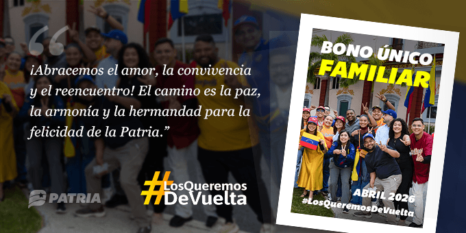 Bono Único Familiar Mayo 2026 | Foto Oficial Sistema Patria
