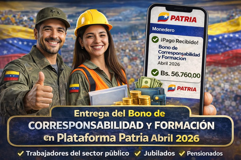 pago bono corresponsabilidad trabajadores patria 2026