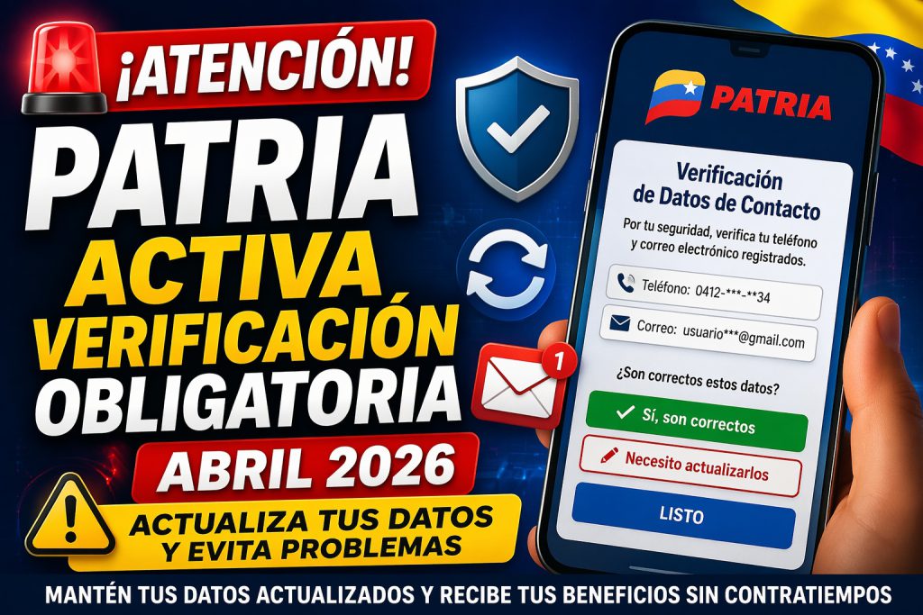 verificación de datos plataforma patria abril 2026