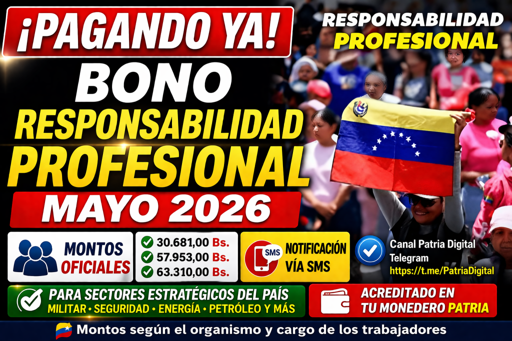 Bono Responsabilidad Profesional Mayo 2026: Montos Oficiales y quiénes cobran