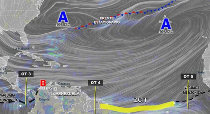 Onda Tropical número 4 llegará al país este martes y traerá lluvias de intensidad variable