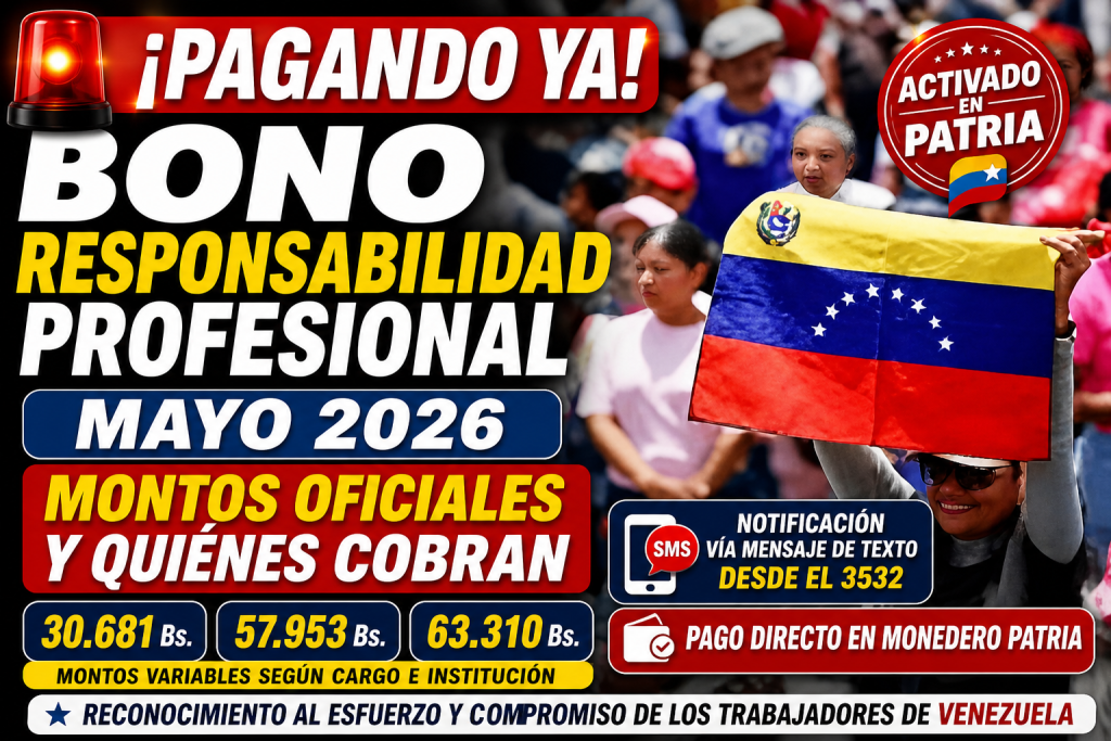Bono Responsabilidad Profesional Mayo 2026: Montos Oficiales y quiénes cobran