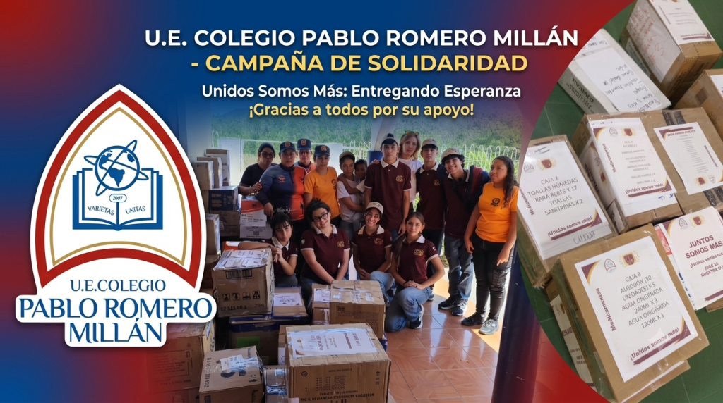 Colegio Pablo Romero Millán recauda más de 500 insumos médicos +FOTOS