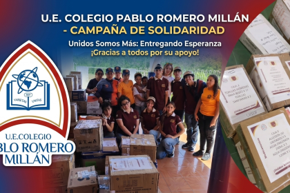 Colegio Pablo Romero Millán recauda más de 500 insumos médicos +FOTOS