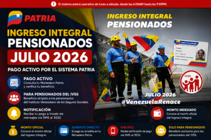 Bono de Guerra Económica julio 2026 para pensionados del IVSS