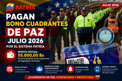 Pagan Bono Cuadrantes de Paz Julio 2026 por el Sistema Patria: Monto oficial