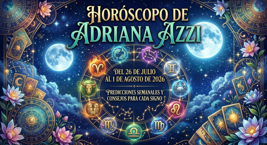 Horóscopo de Adriana Azzi del 26 de julio al 1 de agosto de 2026