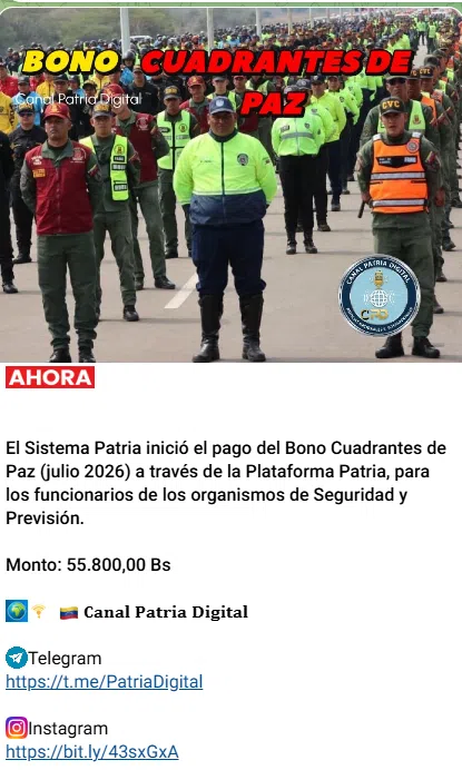 Bono Cuadrantes de Paz