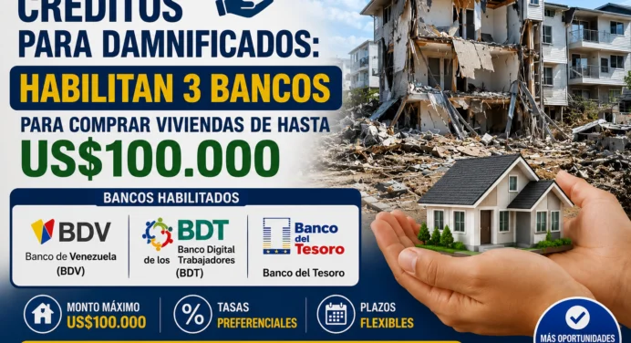 Créditos para damnificados: Bancos habilitados para comprar viviendas