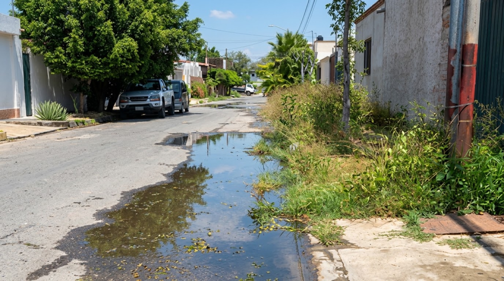 90 días sin agua en Maneiro y así corre por las calles +VIDEO
