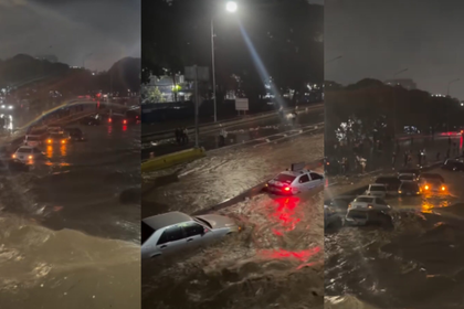 Dos desaparecidos y 60 vehículos destrozados por lluvias en Caracas