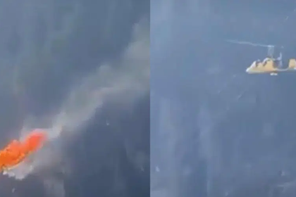 Dos personas fallecieron tras el choque de un helicóptero con un tendido eléctrico