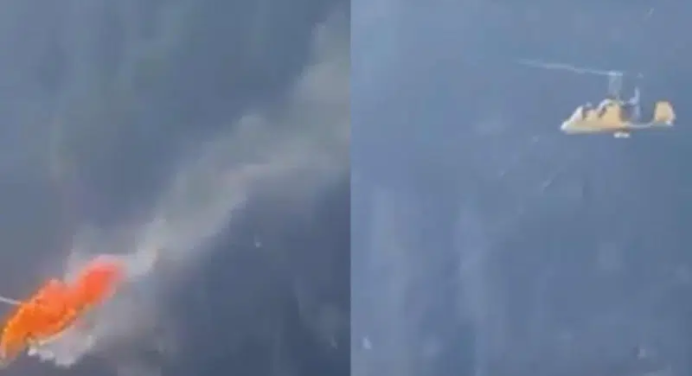 Dos personas fallecieron tras el choque de un helicóptero con un tendido eléctrico