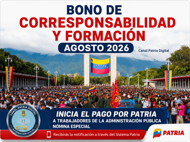 Bono de Corresponsabilidad y Formación agosto 2026 para trabajadores de la nómina especial